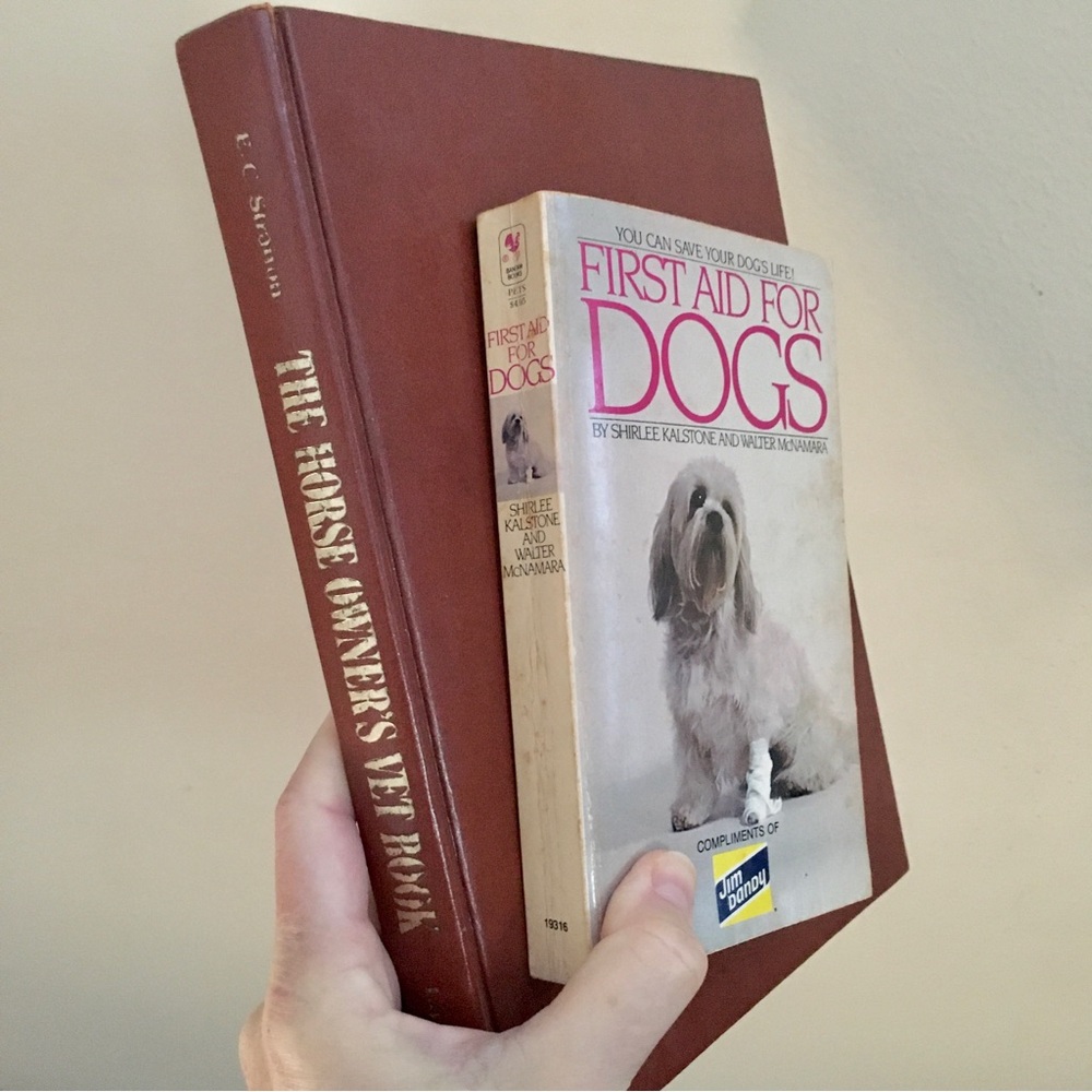 LP Vintage Bundle 2 Animal Care Books | Hardcover Vet Book Horses + Dogs